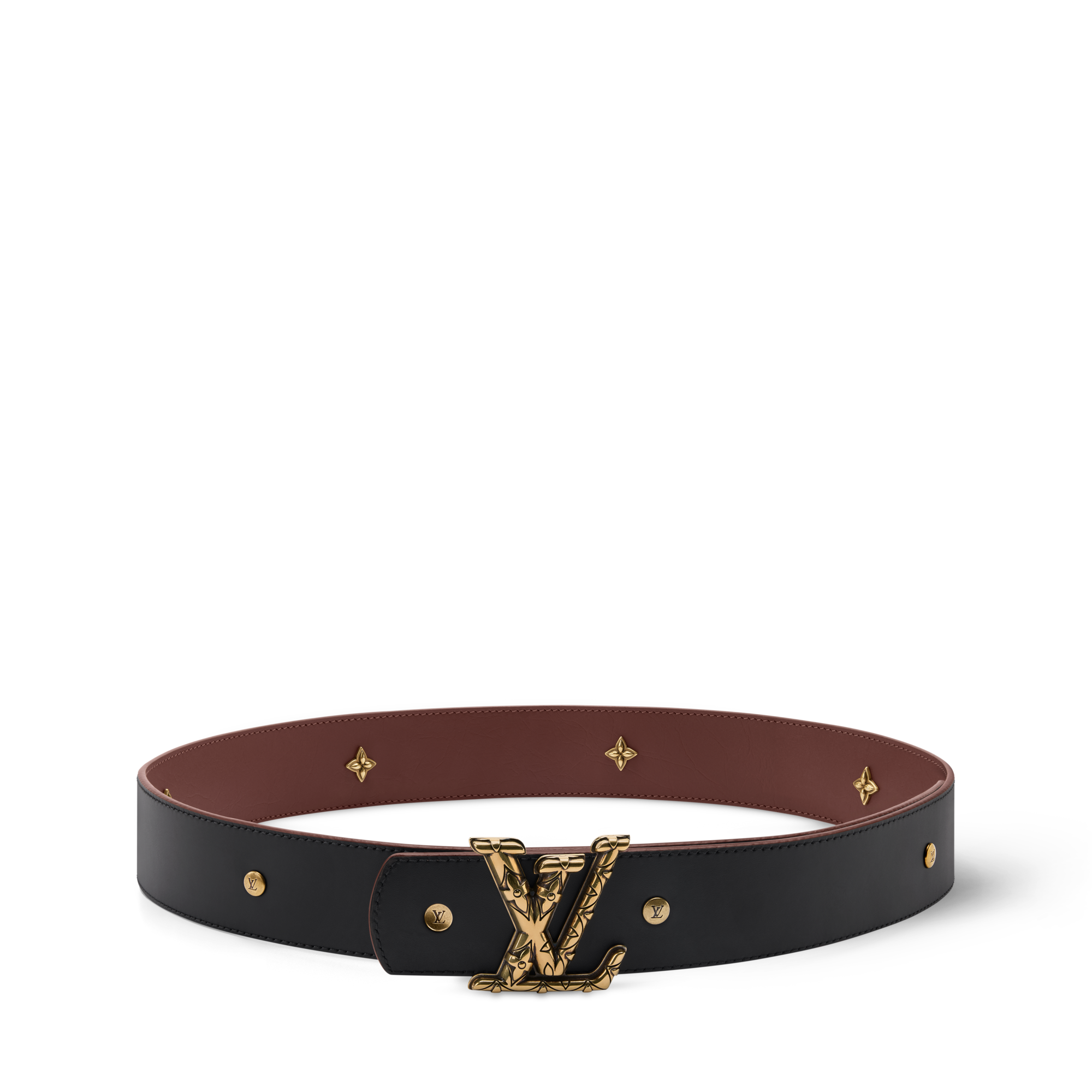 LV Dimension Drift Flower Studs 40mm Reversible Belt - Men